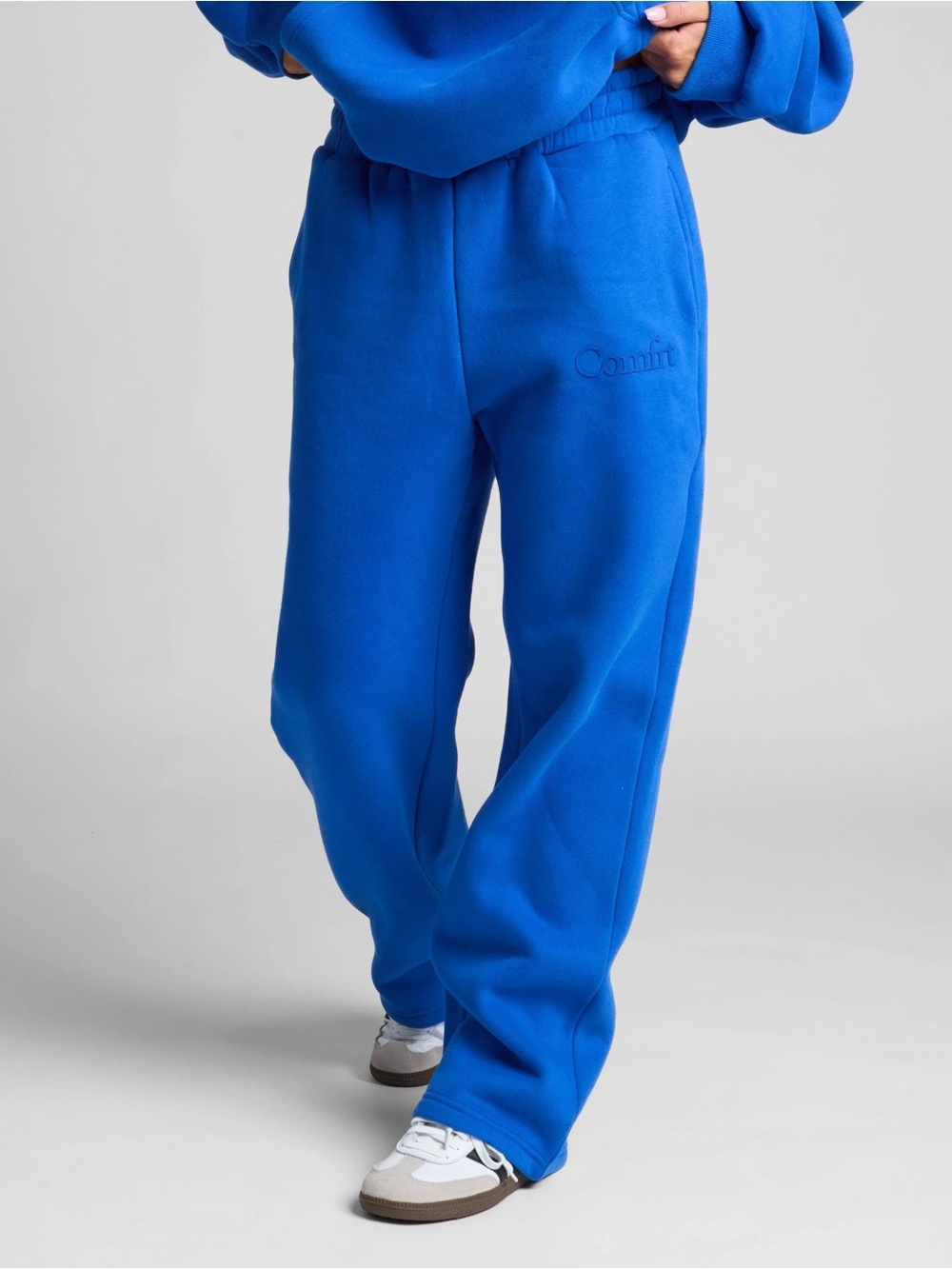 Comfrt Minimalist Straight Leg Sweatpants in cobalt blue unisex